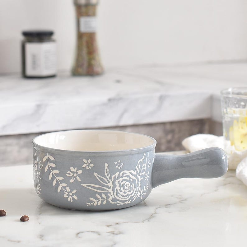 4-Piece French Onion Soup Bowl Set with Handles