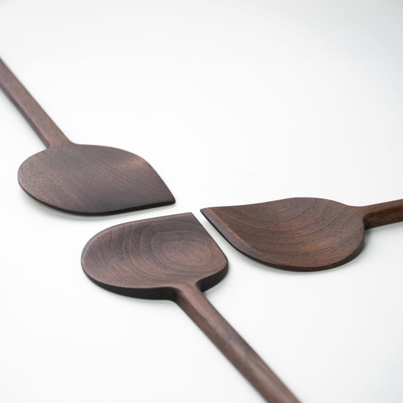 Wooden Walnut With Pointed Ends Spatula