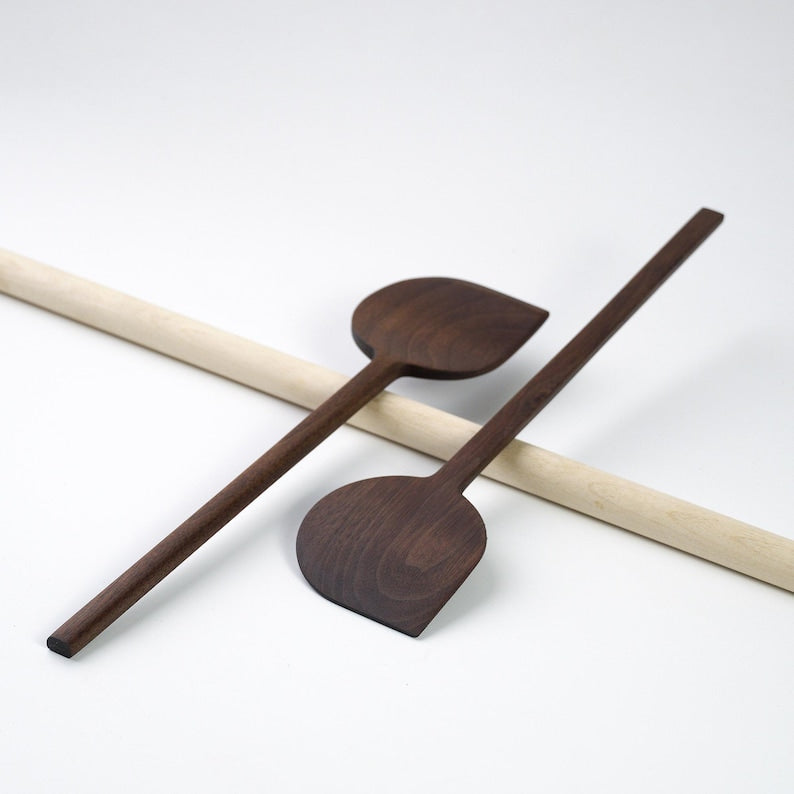 Wooden Walnut With Pointed Ends Spatula