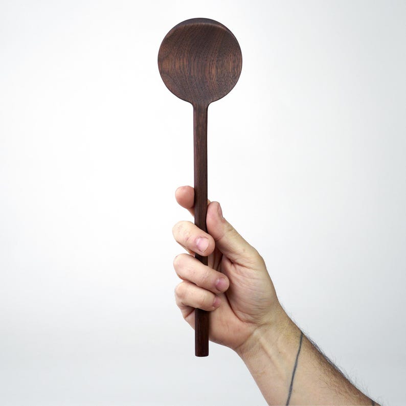 Long-Handled Round-Headed Wooden Spoon