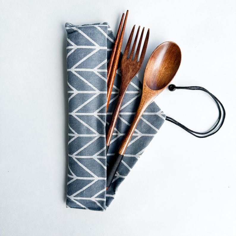 Plastic Free Reusable Cutlery Set Eco Friendly