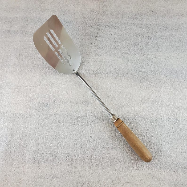 14 Inch Slotted Angled Turner Spatula Stainless Steel