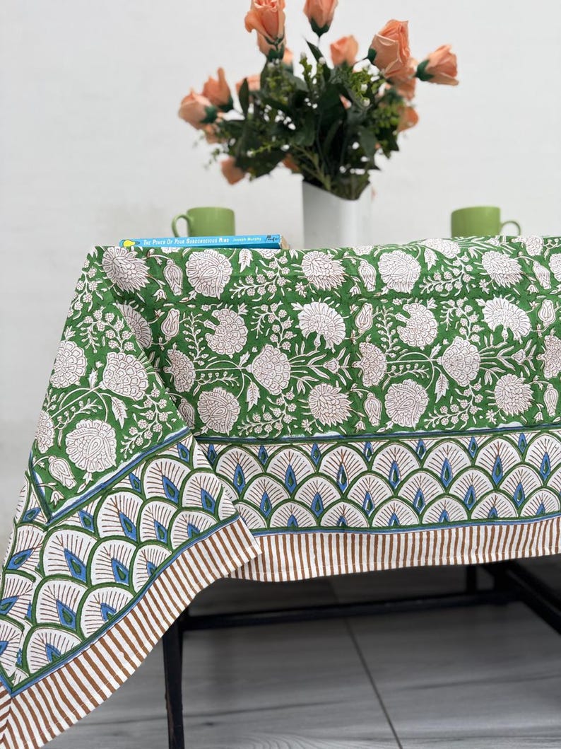 Printed Pattern Cotton Tablecloth