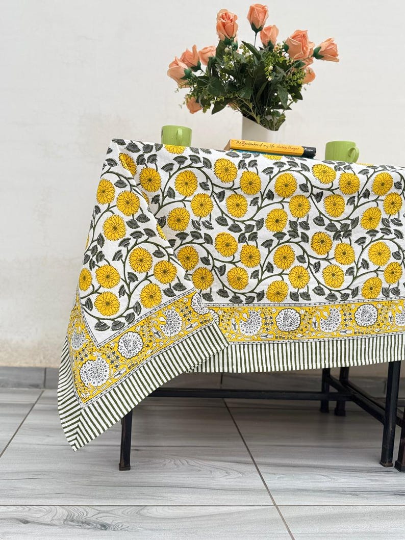 Printed Pattern Cotton Tablecloth