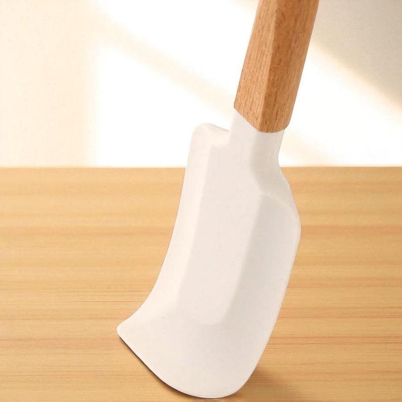 Handmade Silicone Spatula Set: Wood Handle, Heat-Resistant