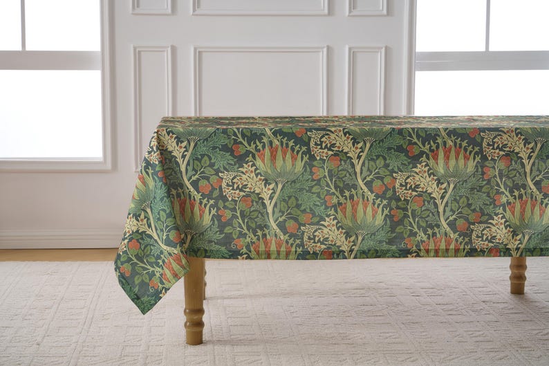 Botanical Print Waterproof and Easy-to-Clean Tablecloth