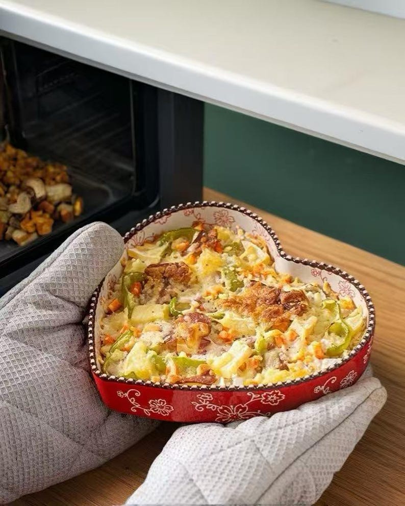 Heart-Shaped and Tree-Shaped Ceramic Baking Pans