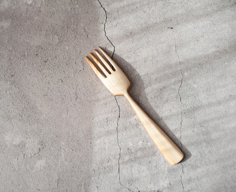 Smooth Surface Wooden Fork