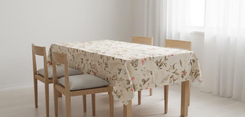 Olive Branch Pattern Cotton Tablecloth