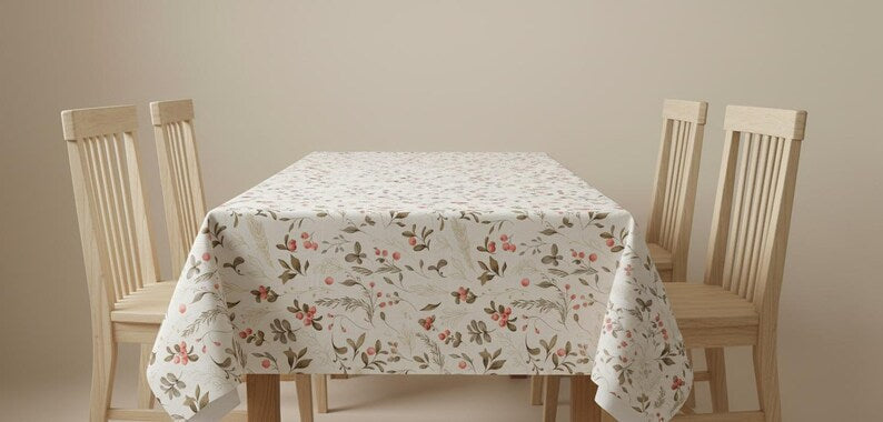 Olive Branch Pattern Cotton Tablecloth