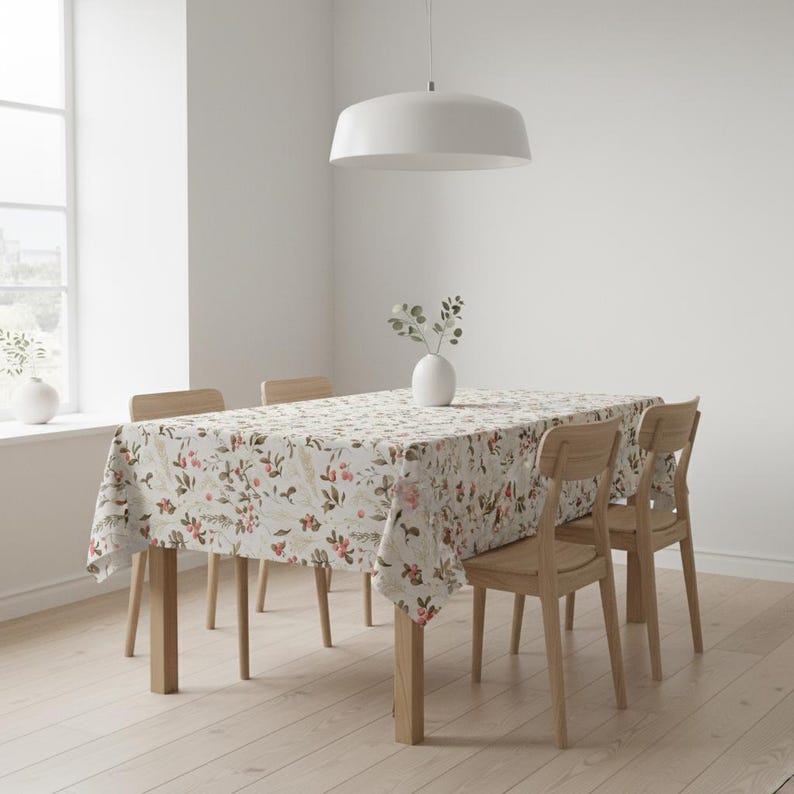 Olive Branch Pattern Cotton Tablecloth