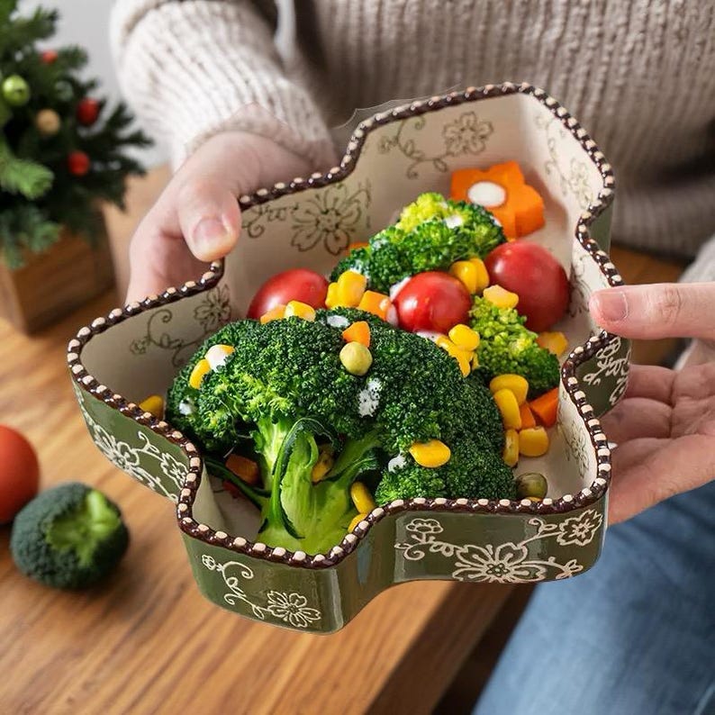 Heart-Shaped and Tree-Shaped Ceramic Baking Pans