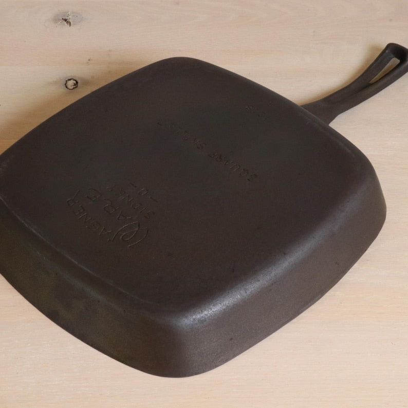 Cast Iron Vintage Square Frying Pan