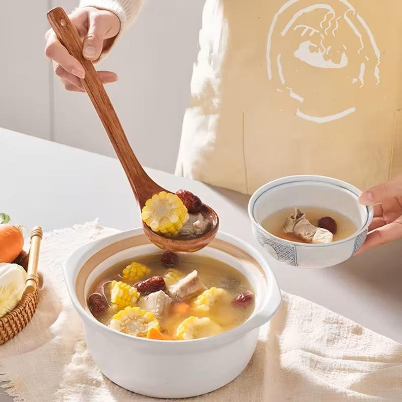 5pcs Wooden Kitchen Utensil Set Non Stick