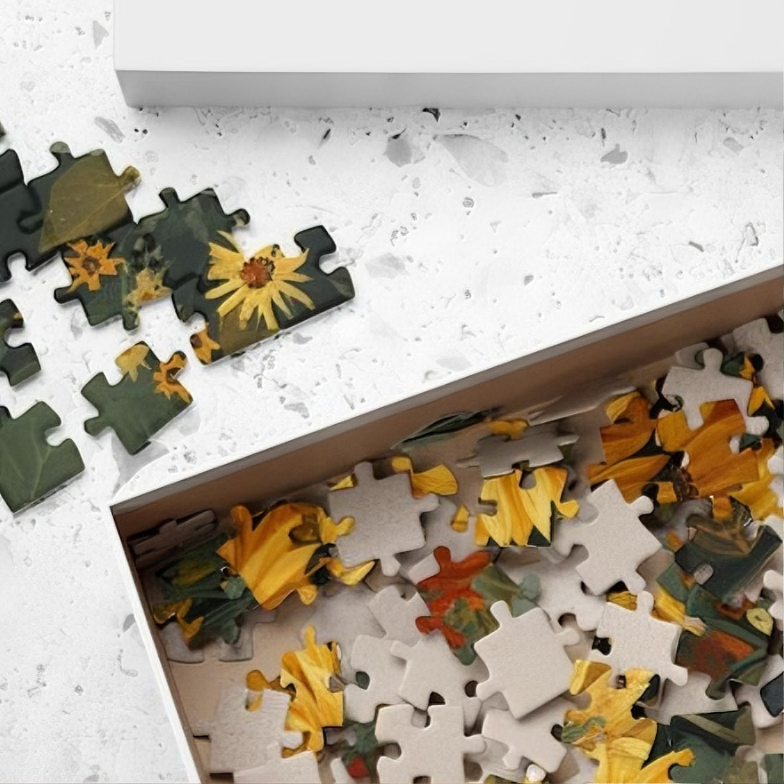 Black Cat Sunflower Jigsaw Puzzle 110–1014 Pieces Floral Art