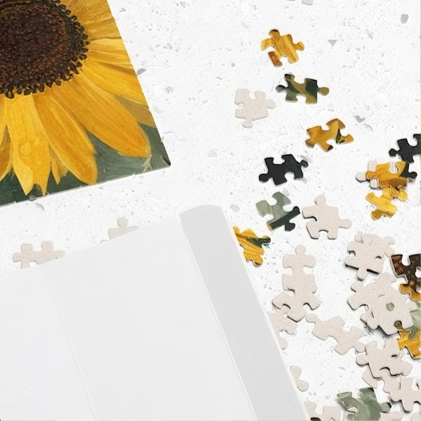 Black Cat Sunflower Jigsaw Puzzle 110–1014 Pieces Floral Art