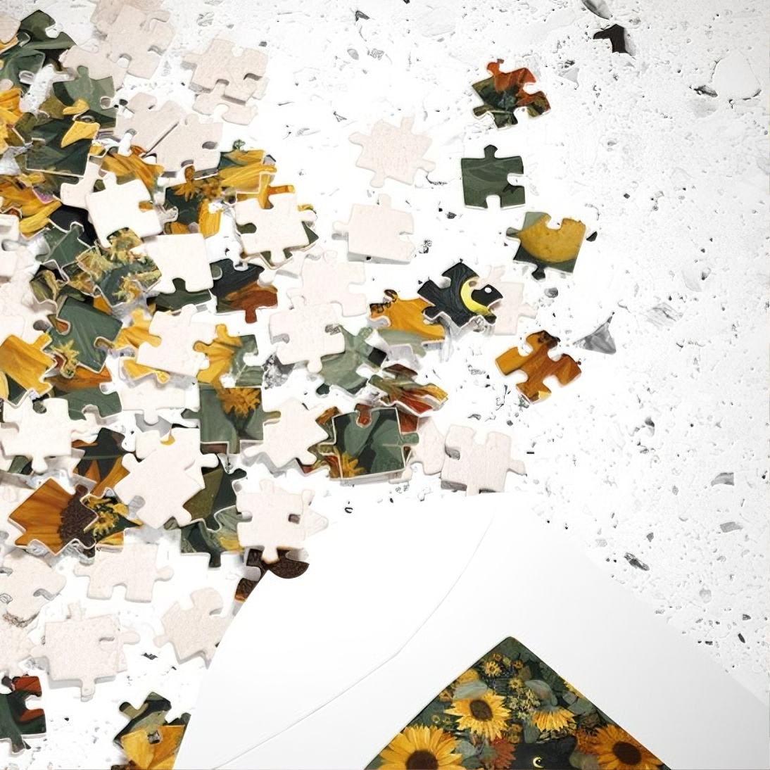 Black Cat Sunflower Jigsaw Puzzle 110–1014 Pieces Floral Art