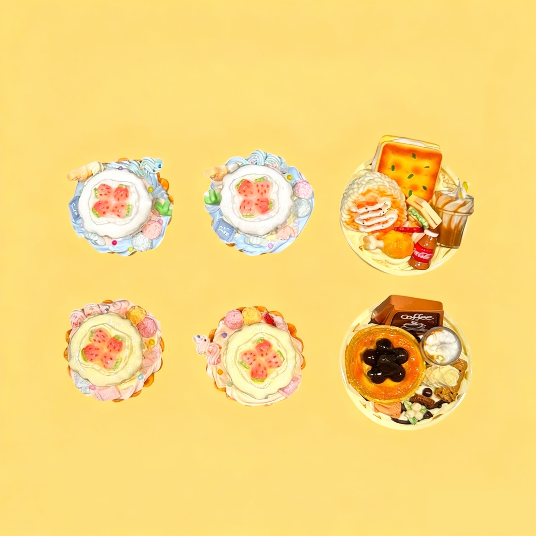 Food Fridge Magnet, Small Plate Series, Delicious Food Ornaments