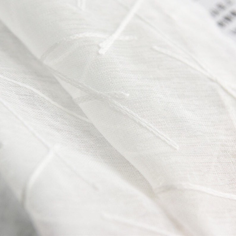 Rideaux en dentelle broderie point de croix blanc