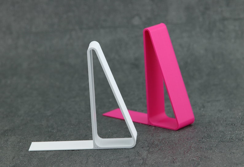 Triangle Bookend 3D Printed Modern Plastic Stand