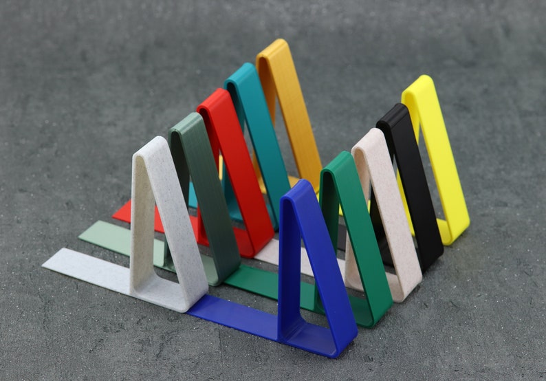 Triangle Bookend 3D Printed Modern Plastic Stand