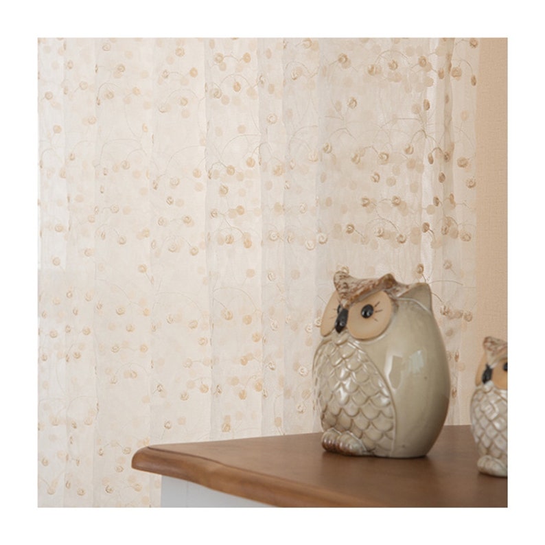 Rideaux en dentelle babysbreath crème polyester