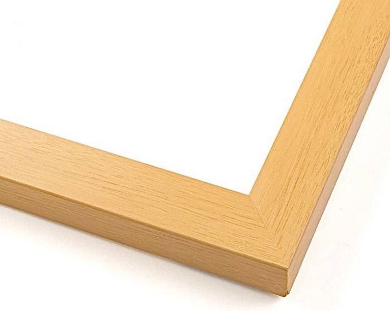 Natural Wood Picture Frame with UV Acrylic Front and Hanging Hardware