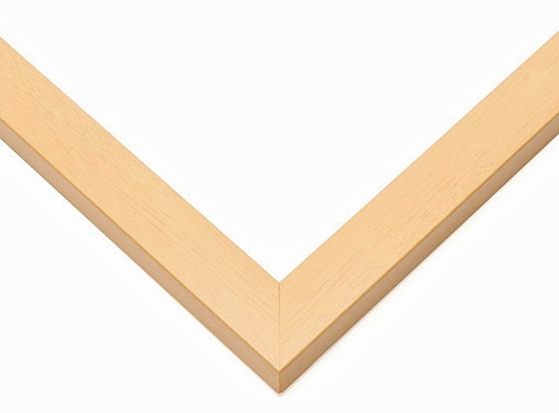 Natural Wood Picture Frame with UV Acrylic Front and Hanging Hardware