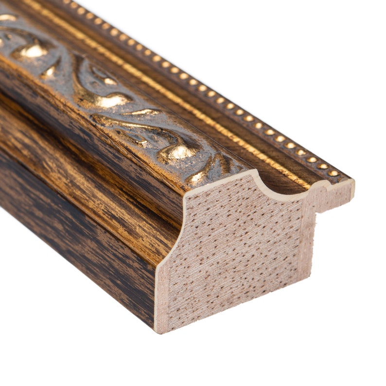 Gold Picture Frame Ornate Antique Solid Wood Traditional Wall Decor