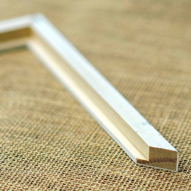 White Picture Frame with Hanging Hardware and Acrylic Glass