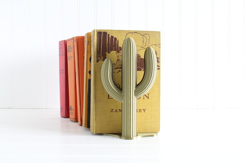 Cactus Bookends Southwestern Style Shelf Decor
