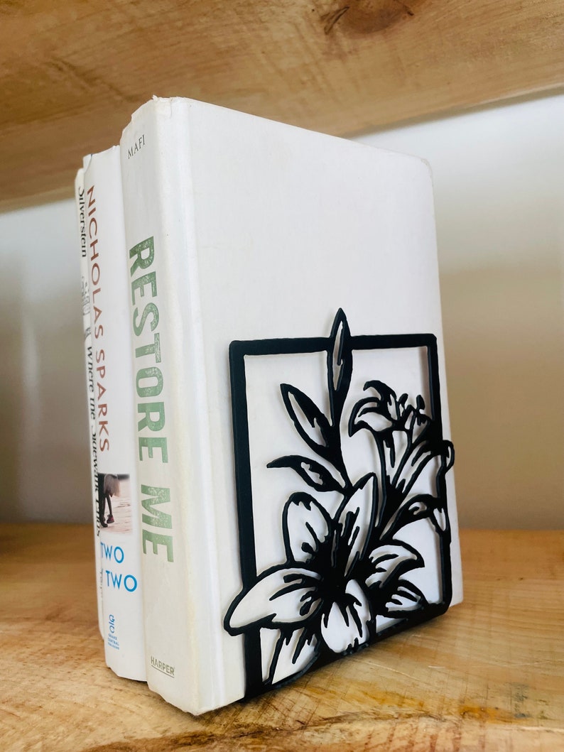 Metal Bookends Spring Theme Pair Bookshelf Decor