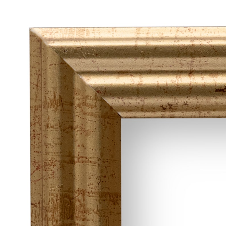 Vintage Antique Gold Picture Frame Solid Wood with UV Plexiglass