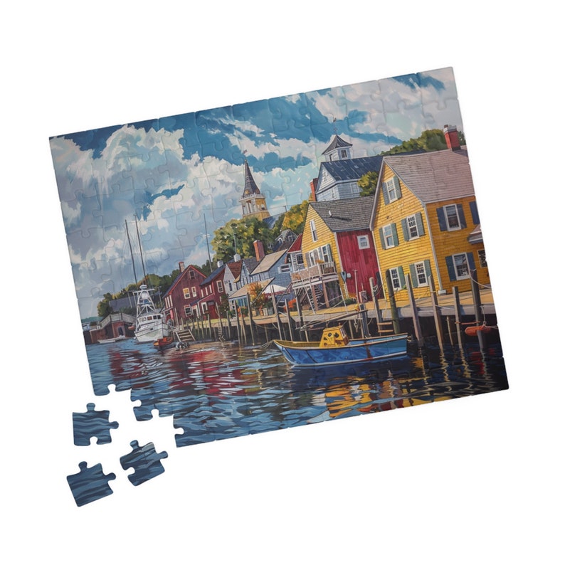 Rhode Island Jigsaw Puzzle Coastal Town Scene 110–1014 Pieces