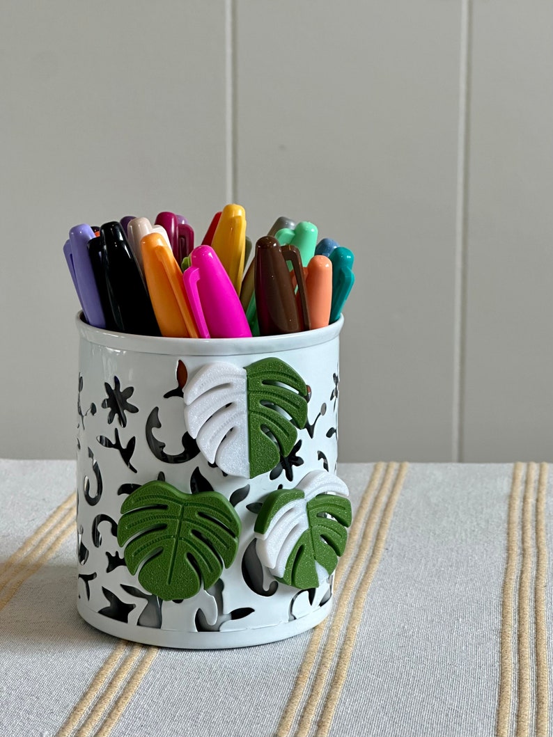 Monstera Leaf Fridge Magnet Set, 3D Printed Plant Decor