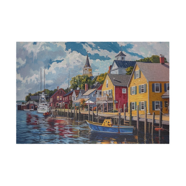Rhode Island Jigsaw Puzzle Coastal Town Scene 110–1014 Pieces