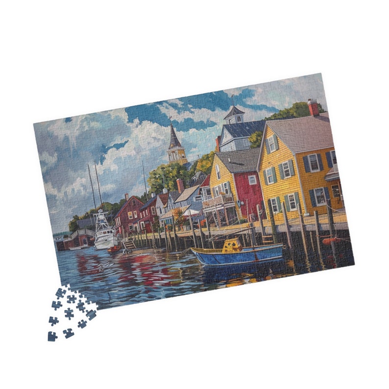 Rhode Island Jigsaw Puzzle Coastal Town Scene 110–1014 Pieces