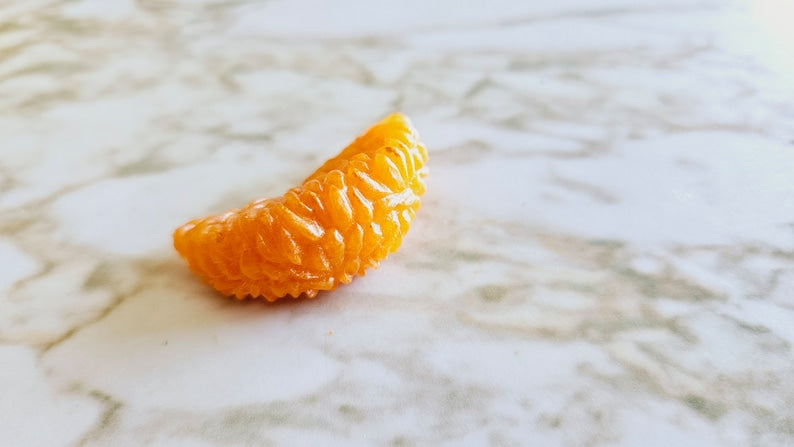 Orange Slice Fridge Magnet, Citrus Fruit Resin