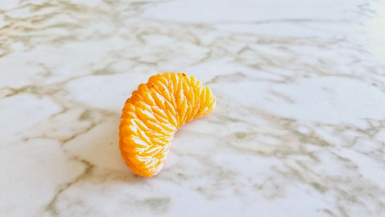 Orange Slice Fridge Magnet, Citrus Fruit Resin