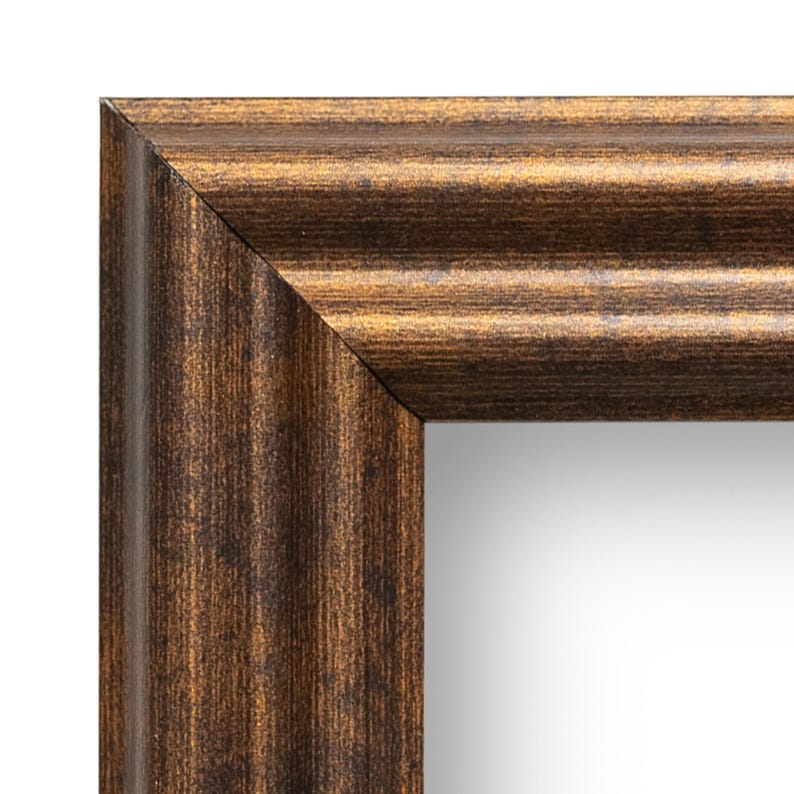 Vintage Rustic Bronze Picture Frame Solid Wood with UV Plexiglass