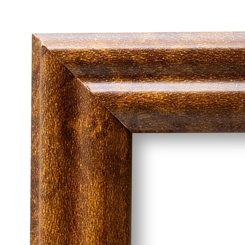 8x10 Brown Burl Picture Frame Matted to 5x7 with UV Plexiglass