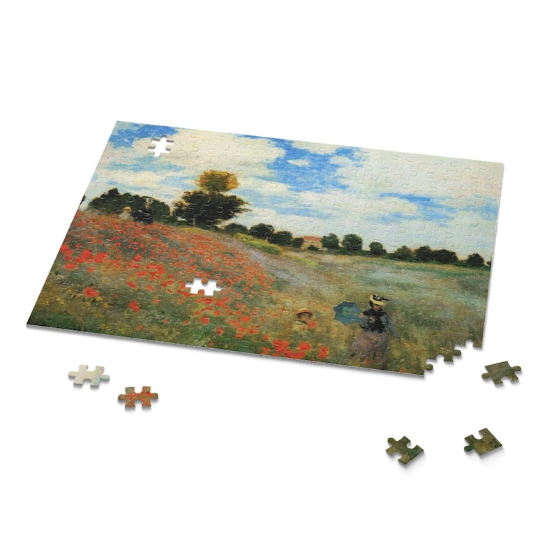 Monet Poppy Field Jigsaw Puzzle 120–500 Pieces Relaxation Game
