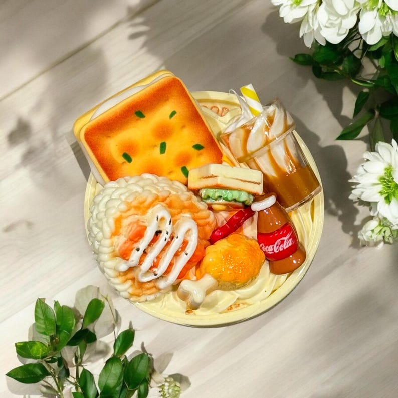 Food Fridge Magnet, Small Plate Series, Delicious Food Ornaments