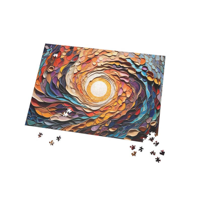 Abstract Solar Aura Puzzle 1000 Piece Vibrant Art Home Decor
