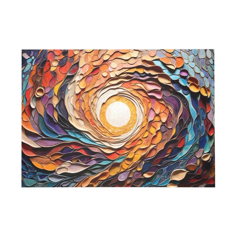 Abstract Solar Aura Puzzle 1000 Piece Vibrant Art Home Decor