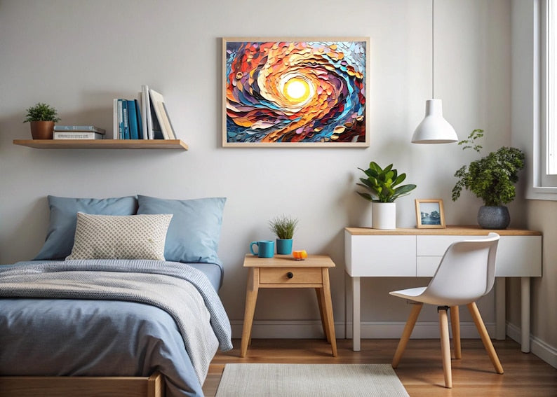 Abstract Solar Aura Puzzle 1000 Piece Vibrant Art Home Decor