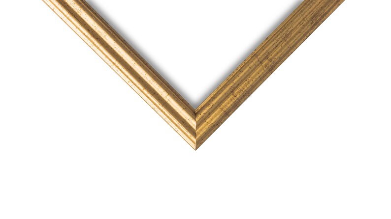 Vintage Antique Gold Picture Frame Solid Wood with UV Plexiglass