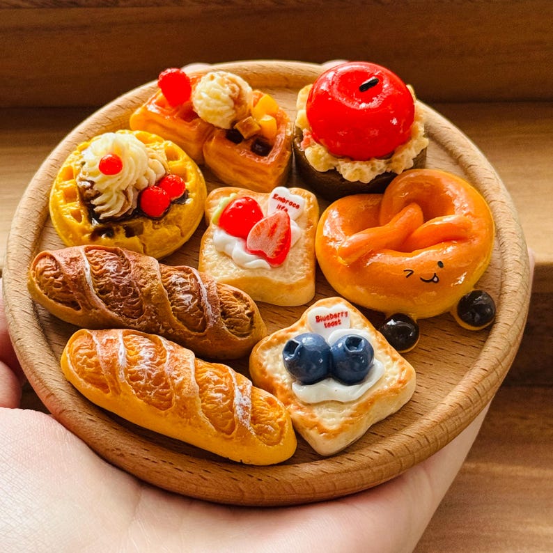 Baking Fridge Magnet Set, Pastry and Bread Kitchen Decoration