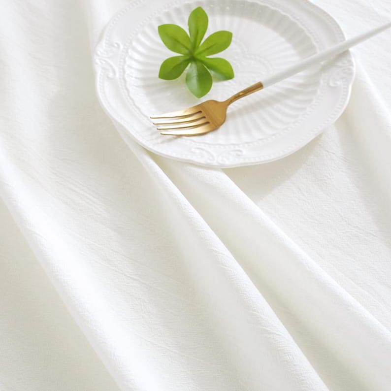 Nappe romantique française en coton blanc