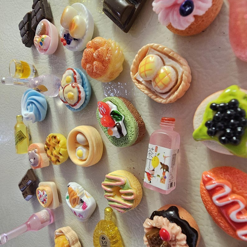 Food and Beverage Fridge Magnet, 15-Piece Set